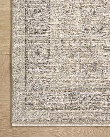 Loloi Amber Lewis Alie Collection ALE-03 Taupe/Dove 5'-3'' x 5'-3'', .13'' Pile Height, Round Area Rug