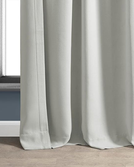 HPD Half Price Drapes Bellino Room Darkening Curtains 84 Inches Long Curtains for Bedroom & Living Room (1 Panel), 50W x 84L, Chalk Off White