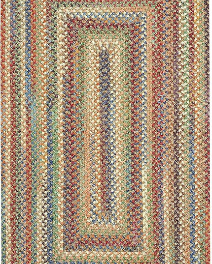 Capel American Heritage Cinnamon 3' 0" X 5' 0" Concentric Rectangle Braided Rug