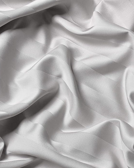 Pure Bamboo Split King Sheets, Genuine 100% Organic Viscose Derived from Bamboo Bed Sheet Set, Soft & Cooling, Double Stitching, 2 Fitted Sheets (Split King, Jacquard White)