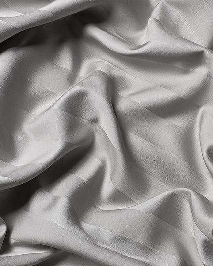 Pure Bamboo King Sheets, Genuine 100% Organic Viscose Derived from Bamboo Bed Sheet Set, Luxuriously Soft & Cooling, Double Stitching, 2 Year Quality Promise (King, Jacquard Silver)