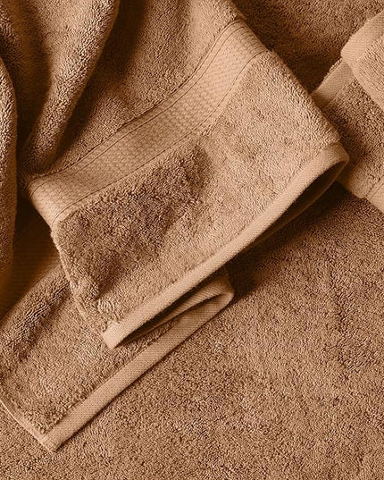 Superior Egyptian Cotton Pile 6 Piece Towel Set, Includes 2 Bath, 2 Hand, 2 Face Towels/Washcloths, Ultra Soft Luxury Towels, Thick Plush Essentials, Guest Bath, Spa, Hotel Bathroom, Rust