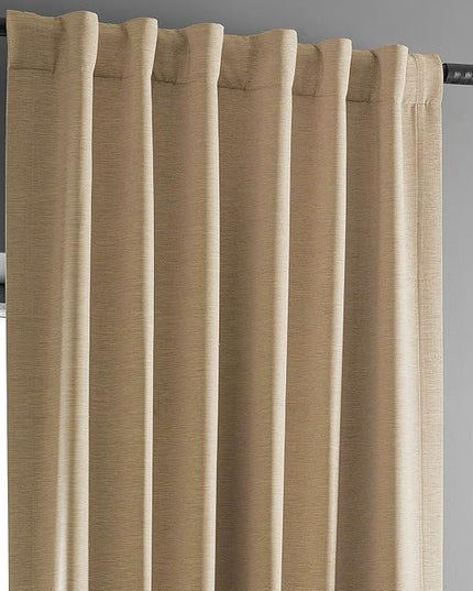 HPD Half Price Drapes Bellino Room Darkening Curtains 120 Inches Long Curtains for Bedroom & Living Room (1 Panel), 50W x 120L, Ginger