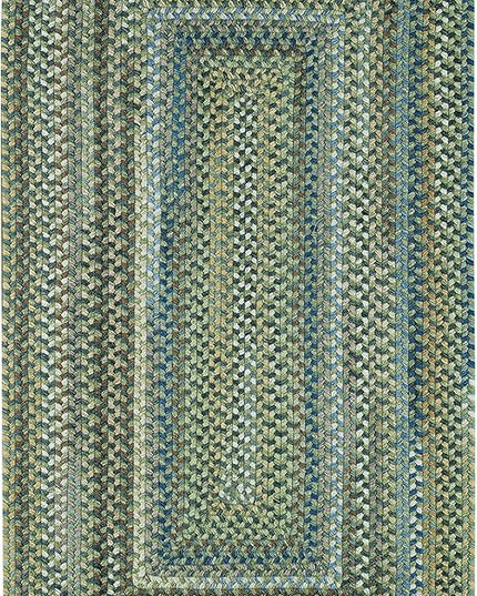 American Heritage Sage 4' 0" X 6' 0" Concentric Rectangle Braided Rug