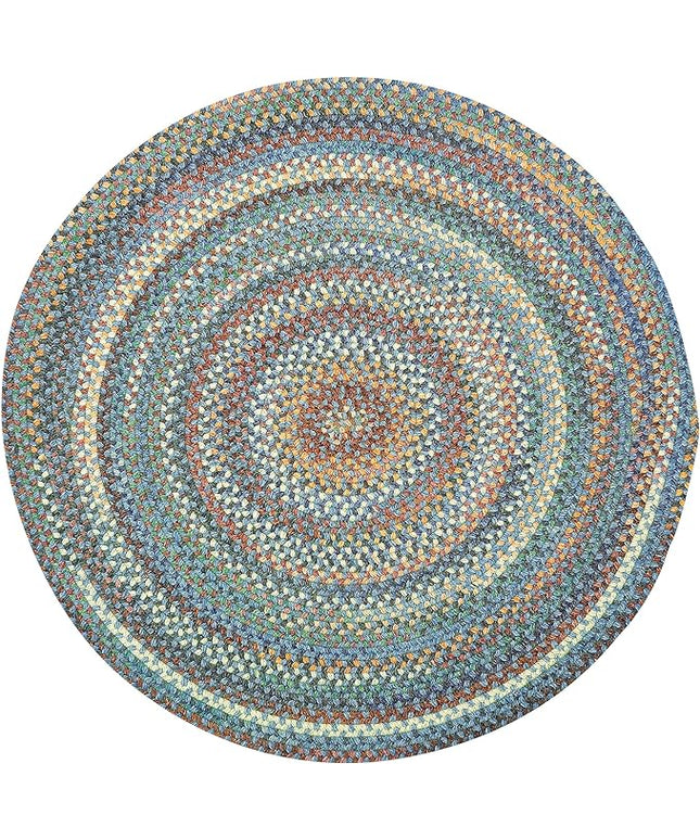 Capel American Heritage Legacy Blue 5'0"X5'0" Round Braided Rug