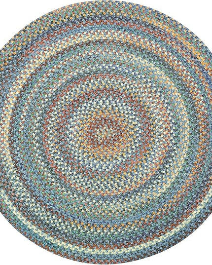 Capel American Heritage Legacy Blue 8' 0" Round Braided Rug