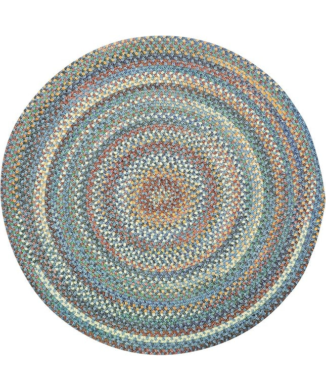 Capel American Heritage Legacy Blue 8' 0" Round Braided Rug