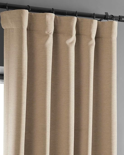 HPD Half Price Drapes Bellino Room Darkening Curtains 120 Inches Long Curtains for Bedroom & Living Room (1 Panel), 50W x 120L, Ginger