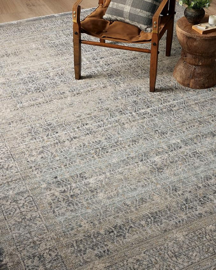 Loloi Amber Lewis Alie Collection ALE-04 Sky/Stone 5'-3'' x 7'-9'', .13'' Pile Height, Area Rug
