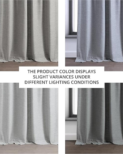 HPD Half Price Drapes Bellino Room Darkening Curtains 84 Inches Long Curtains for Bedroom & Living Room (1 Panel), 50W x 84L, Vista Grey
