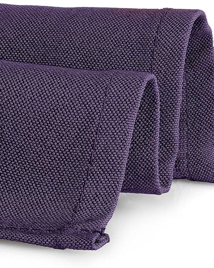 Gee Di Moda Rectangle Tablecloth - 90 x 156 Inch Purple Table Cloth for 8 Foot Tables with Floor-Length Drop - Heavy Duty Washable Fabric for Holiday Party, Dinner, Weddings & Baby Shower