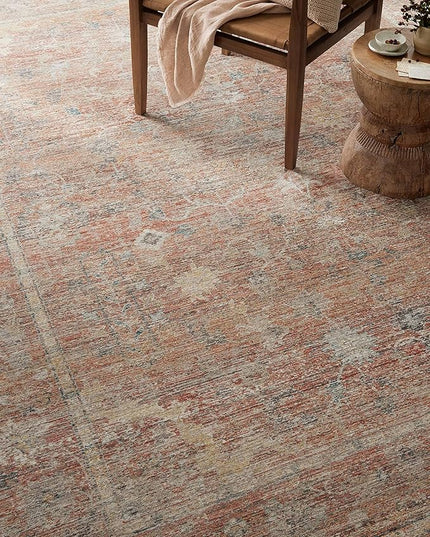 Loloi Magnolia Home by Joanna Gaines Millie Collection MIE-04 Sunset/Multi 5'-3" x 7'-6", .25" Pile Height, Area Rug