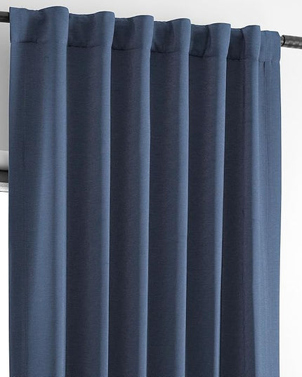 HPD Half Price Drapes Bellino Room Darkening Curtains 84 Inches Long Curtains for Bedroom & Living Room (1 Panel), 50W x 84L, Wild Blue
