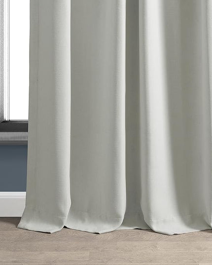 HPD Half Price Drapes Bellino Room Darkening Curtains 84 Inches Long Curtains for Bedroom & Living Room (1 Panel), 50W x 84L, Chalk Off White