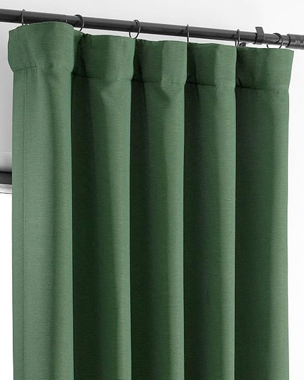 HPD Half Price Drapes Bellino Room Darkening Curtains 96 Inches Long Curtains for Bedroom & Living Room (1 Panel), 50W x 96L, Pine Forest Green