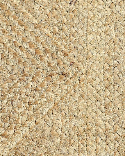 REDEARTH · Rectangular Area Rug - 2'x3' Braided Natural Jute with Non-Skid Backing - Handwoven Boho Rug for Bedroom, Kitchen, Living Room - Farmhouse Aesthetic Home Decor - Durable Handmade Rug