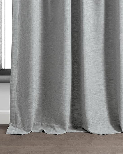 HPD Half Price Drapes Bellino Room Darkening Curtains 84 Inches Long Curtains for Bedroom & Living Room (1 Panel), 50W x 84L, Vista Grey