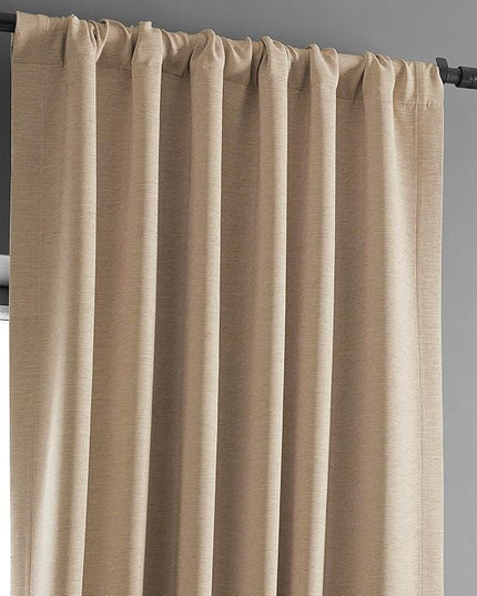 HPD Half Price Drapes Bellino Room Darkening Curtains 120 Inches Long Curtains for Bedroom & Living Room (1 Panel), 50W x 120L, Ginger