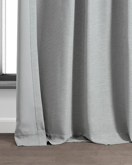 HPD Half Price Drapes Bellino Room Darkening Curtains 96 Inches Long Curtains for Bedroom & Living Room (1 Panel), 50W x 96L, Vista Grey