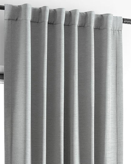 HPD Half Price Drapes Bellino Room Darkening Curtains 108 Inches Long Curtains for Bedroom & Living Room (1 Panel), 50W x 108L, Vista Grey