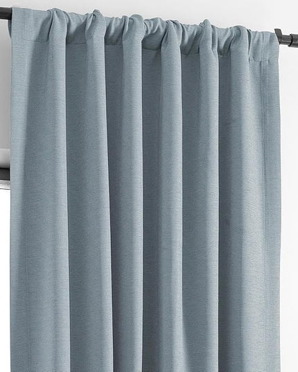 HPD Half Price Drapes Bellino Room Darkening Curtains 108 Inches Long Curtains for Bedroom & Living Room (1 Panel), 50W x 108L, Gulf Blue