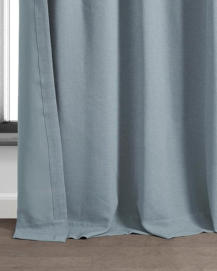 HPD Half Price Drapes Bellino Room Darkening Curtains 120 Inches Long Curtains for Bedroom & Living Room (1 Panel), 50W x 120L, Gulf Blue