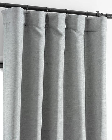 HPD Half Price Drapes Bellino Room Darkening Curtains 120 Inches Long Curtains for Bedroom & Living Room (1 Panel), 50W x 120L, Vista Grey