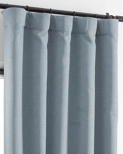 HPD Half Price Drapes Bellino Room Darkening Curtains 96 Inches Long Curtains for Bedroom & Living Room (1 Panel), 50W x 96L, Gulf Blue
